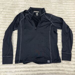 Eastern Mountain Sports Women Black Quarter Zip Long Sleeve Pullover Size Medium